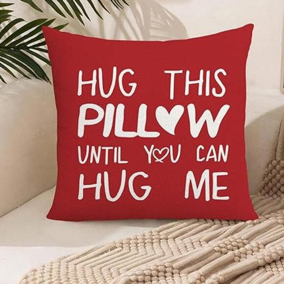 Other - ♥️New! Accent Throw Pillow Case Cover with Zipper -Love Red Heart - Hug Me